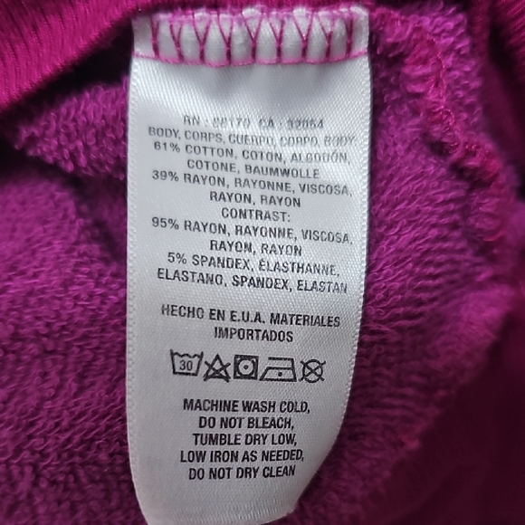 T.la Anthropologie Rasberry Pink Long Sleeve Crop Top Size S - Picture 4 of 5